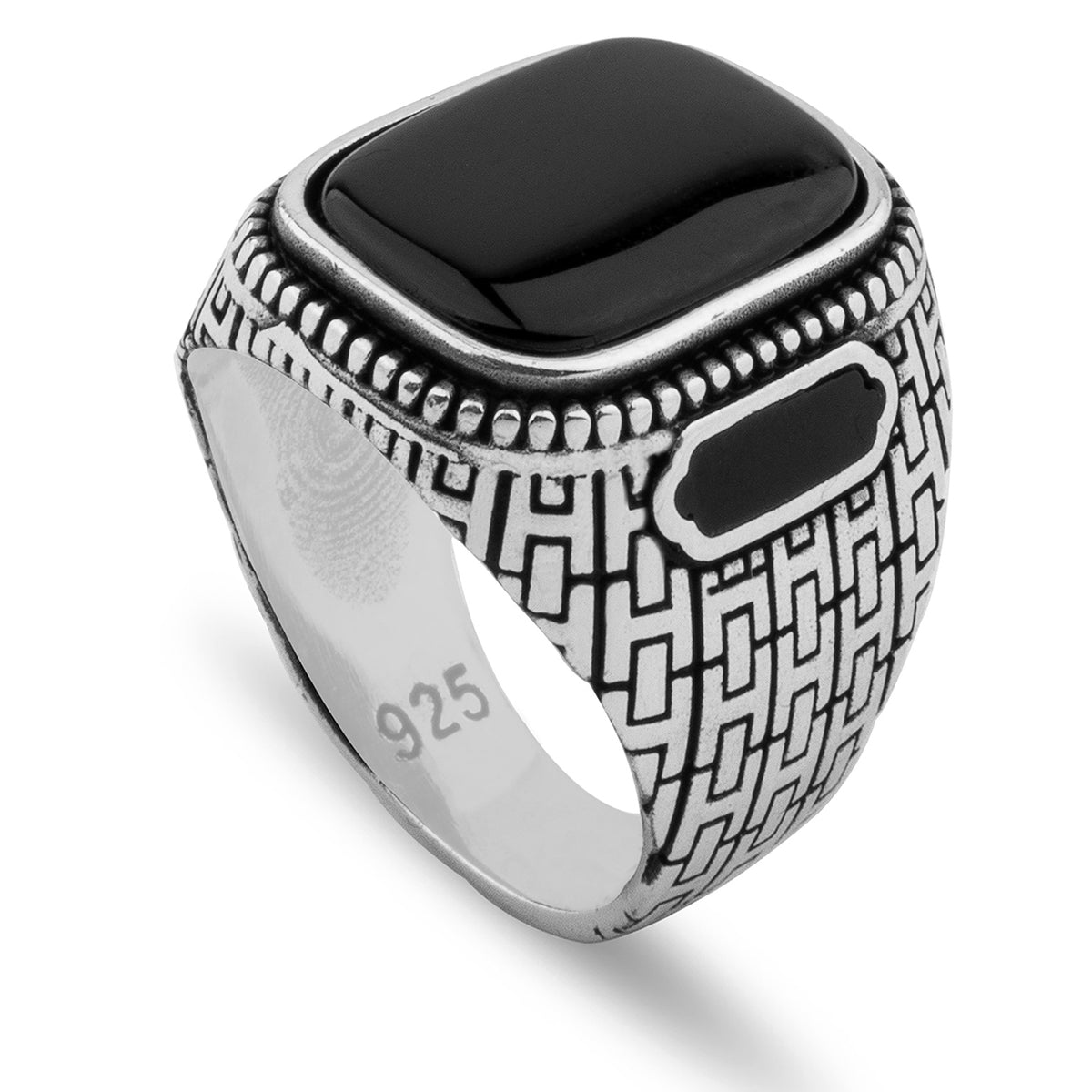 ★TOU★ [Silver925] NC018 Bold Onyx Ring Amazon.com: Bold Black Onyx .925 Sterling Silver Ring US