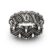 Load image into Gallery viewer, 925 stamped, sterling silver dragon claw band ring