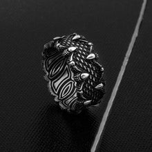 Load image into Gallery viewer, Dragon's Claw Design Oxidized Sterling Silver Band Ring