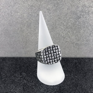Handcrafted Knit Design Sterling Silver Ring | Limited Edition