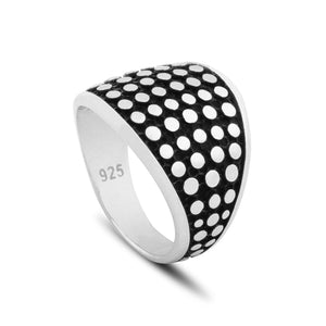 Unique Pure Solid Real Signet Statement 925 Sterling Silver Ring for Men .925 925 Stamp Oxidized Jewelry Handcrafted Handmade Engraved Gothic Vintage Retro Fashion