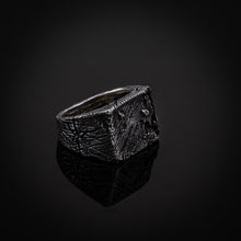 Load image into Gallery viewer, Handmade Black Color Vintage Sterling Silver Ring for Men | One of a Kind