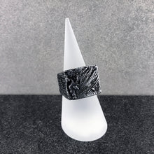 Load image into Gallery viewer, Handmade Black Color Vintage Sterling Silver Ring for Men | One of a Kind