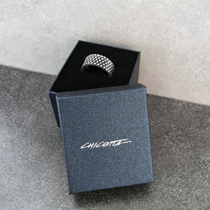 Rugged Design Solid Oxidized Sterling Silver Band Ring