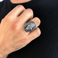 Görseli Galeri görüntüleyiciye yükleyin, Native American Design Solid Sterling Silver Ring