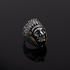 Supreme Native American Design Sterling Silver Ring