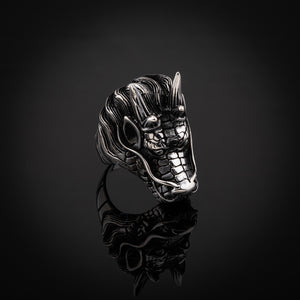 Large Dragon Design Solid Sterling Silver Ring